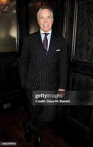 Designer Tommy Hilfiger attends as Tommy Hilfiger hosts a cocktail party to celebrate the launch of London Collections: Men at The Scotch of St....