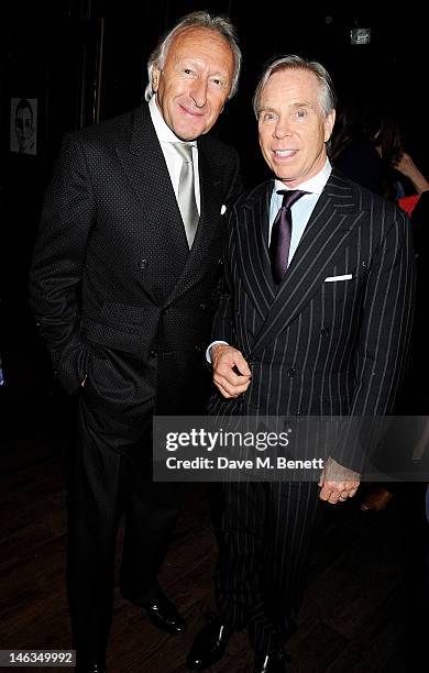 Harold Tillman and Tommy Hilfiger attend as Tommy Hilfiger hosts a cocktail party to celebrate the launch of London Collections: Men at The Scotch of...