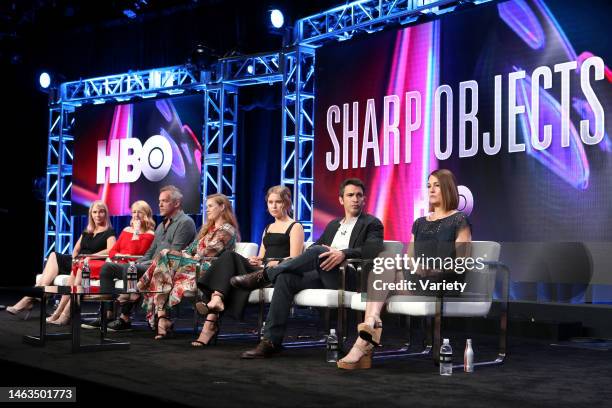 Marti Noxon, Patricia Clarkson, Jean-Marc Vallee, Amy Adams, Eliza Scanlen, Chris Messina and Gillian Flynn