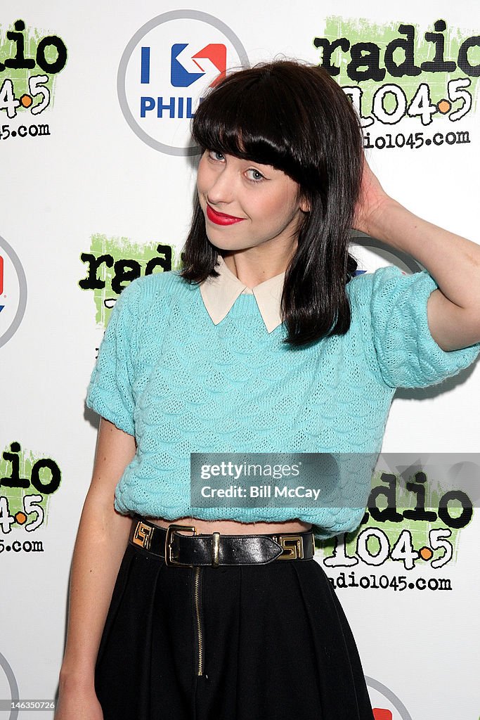 Kimra Castleton Kimbra poses at Radio Station 104.5 iHeartRadio Performance Theater ...