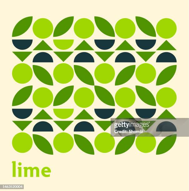 abstract geometric vector pattern in scandinavian style. agriculture symbol. harvest of garden. background illustration graphic design - lemon fruit stock illustrations
