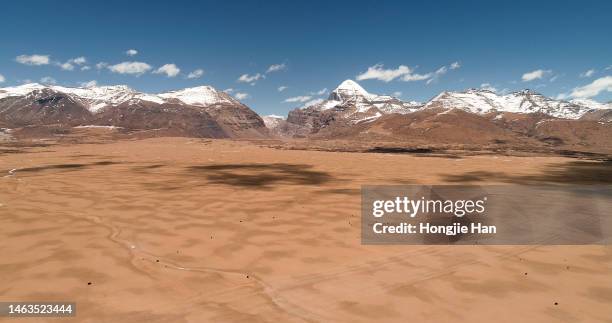 kailash sacred mountain in ngari prefecture, tibet, china. - mount kailash kora stock pictures, royalty-free photos & images