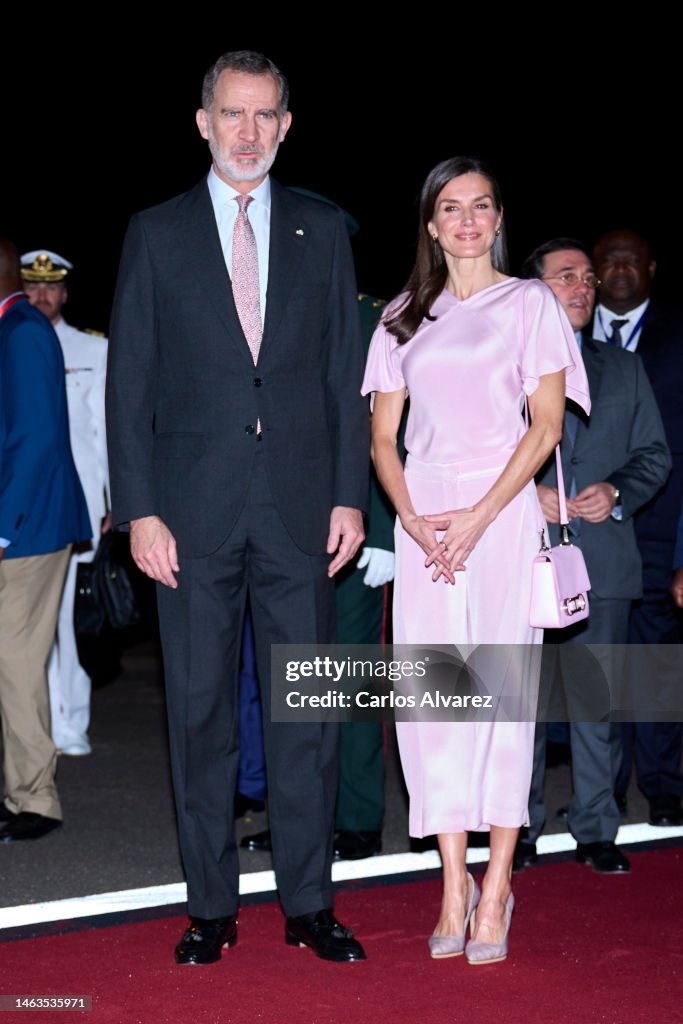 Arrival at Luanda's Airport - Spanish Royals Visit Angola