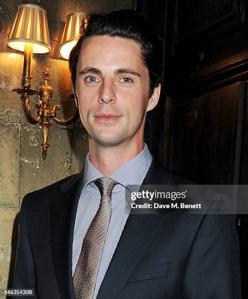 Actor Matthew Goode attends as Tommy Hilfiger hosts a cocktail party to celebrate the launch of London Collections: Men at The Scotch of St. James...