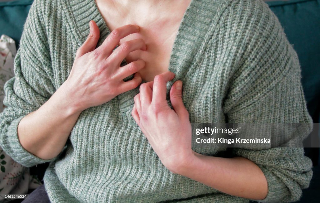 Scratching chest