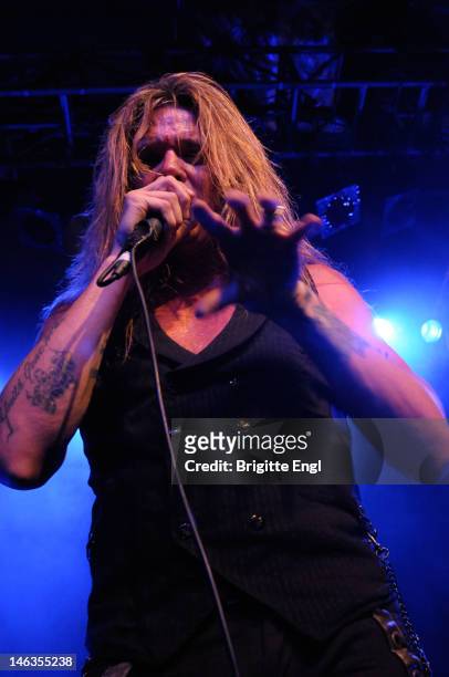 Sebastian Bach performs on stage at O2 Islington Academy on June 14, 2012 in London, United Kingdom.
