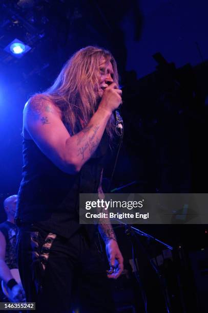 Sebastian Bach performs on stage at O2 Islington Academy on June 14, 2012 in London, United Kingdom.