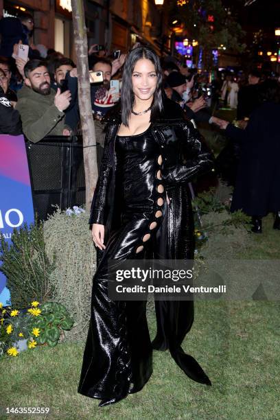 Elodie attends the green carpet during the 73rd Sanremo Music Festival 2023 at Teatro Ariston on February 06, 2023 in Sanremo, Italy.