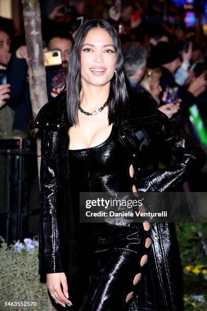 Elodie attends the green carpet during the 73rd Sanremo Music Festival 2023 at Teatro Ariston on February 06, 2023 in Sanremo, Italy.