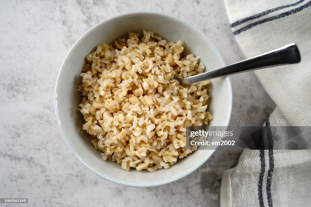 Cooked brown rice