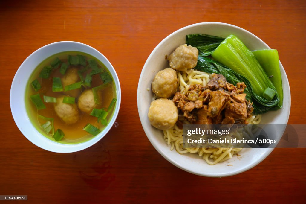 Mie ayam or noodles chicken is traditional food from indonesia,Asia made from noodle,Chicken,Chic,Giurgiu,Romania