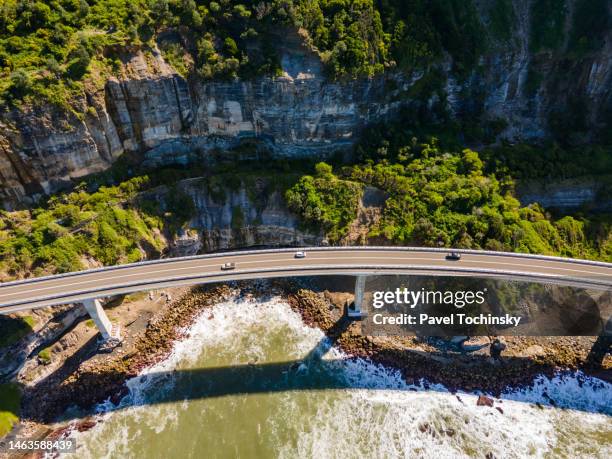 famous sea cliff bridge near sydney in new south wales, australia, 2022 - sea cliff stock pictures, royalty-free photos & images