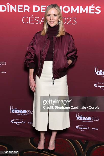 Lea Drucker attends the Cesar Nominee Dinner At Le Fouquet's on February 06, 2023 in Paris, France.