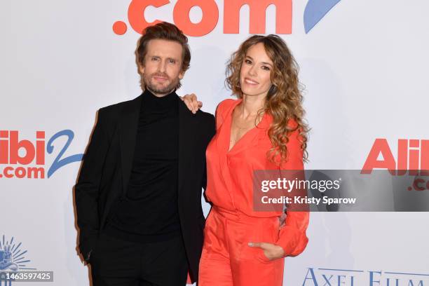 Philippe Lacheau and Élodie Fontan attend the "Alibi.com 2" Premiere at Le Grand Rex on February 06, 2023 in Paris, France.