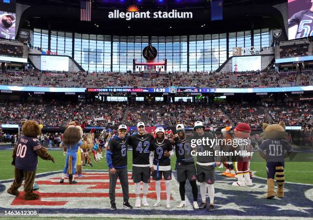 Players Jason Myers of the Seattle Seahawks, Andrew DePaola of the Minnesota Vikings, KaVontae Turpin of the Dallas Cowboys and Jeremy Reaves and...