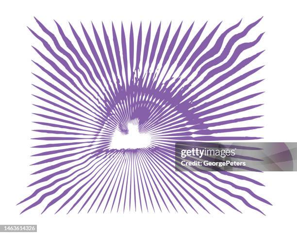 third eye glowing with sunbeams - security operations stock illustrations