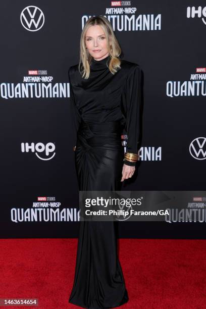 Michelle Pfeiffer attends Marvel Studios' “Ant-Man And The Wasp: Quantumania" at Regency Village Theatre on February 06, 2023 in Los Angeles,...