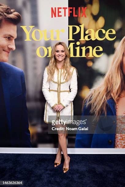 Reese Witherspoon attends the Your Place Or Mine New York Screening at The Paris Theatre on February 06, 2023 in New York City.