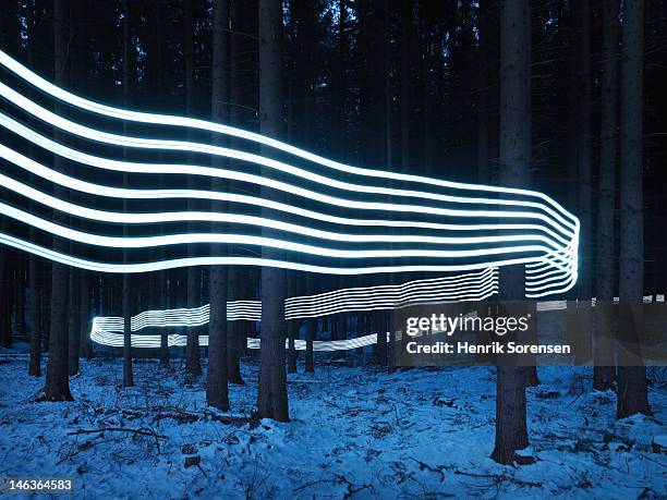 abstract light trails - lightweight stock pictures, royalty-free photos & images