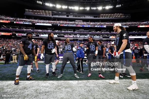 Running back Dalvin Cook of the Minnesota Vikings, NFC outside linebacker Za’Darius Smith of the Minnesota Vikings,NFC wide receiver CeeDee Lamb of...