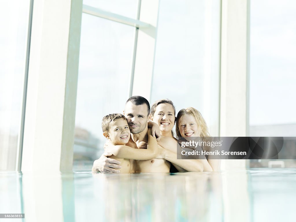 Family in the Pool