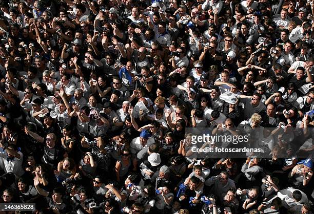 crowding - crowd of people from above stock pictures, royalty-free photos & images