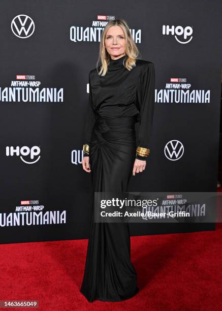 Michelle Pfeiffer attends Marvel Studios' “Ant-Man and The Wasp: Quantumania" at Regency Village Theatre on February 06, 2023 in Los Angeles,...