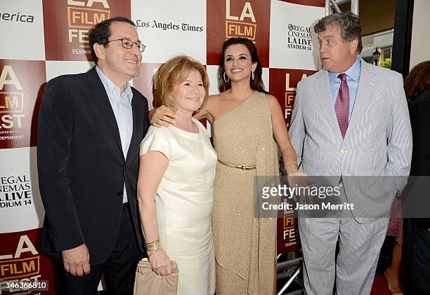 Sony Pictures Classics co-president Michael Barker, Letty Aronson, actress Penelope Cruz, and Sony Pictures Classics co-president Tom Bernard arrive...