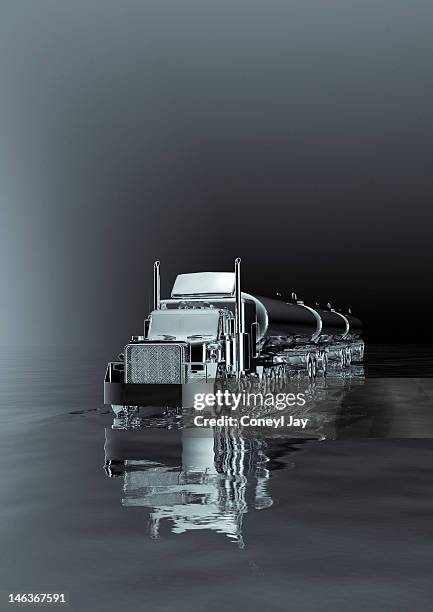 cgi of fuel tanker truck - llandysul stock pictures, royalty-free photos & images