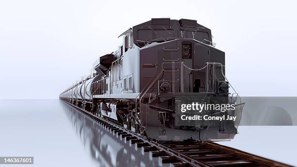 cgi of fuel freight train and locomotive - llandysul stock pictures, royalty-free photos & images