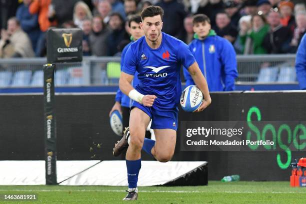 The player of France Ethan Dumortier during the match Italy-France at the Olympic Stadium for the six nations tournament 2023. Rome , February 05,...