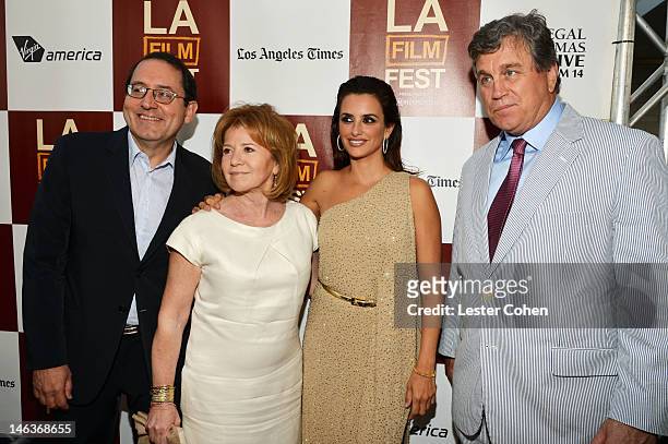 Sony Pictures Classics co-president Michael Barker, producer Letty Aronson, actress Penelope Cruz and Sony Pictures Classics co-president Tom Bernard...