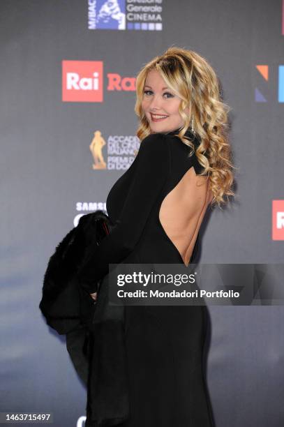 Italian dancer and showgirl Angela Melillo attends at the red carpet during the David di Donatello 2018 Awards ceremony at De Paolis Studios. Rome ,...