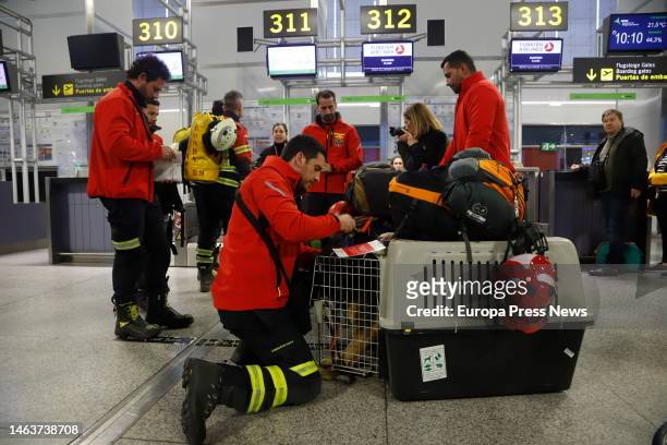 Team of firefighters from Malaga leave for Turkey to offer humanitarian aid for the earthquakes that have hit this country in recent days, February...