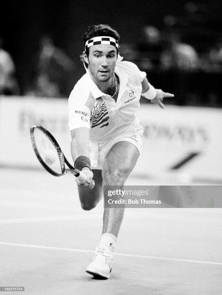 Pat Cash of Australia in action during the Diet Pepsi Challenge... News ...