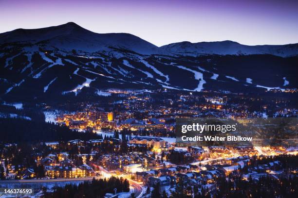 breckenridge, town view from mount baldy - mount baldy stock pictures, royalty-free photos & images