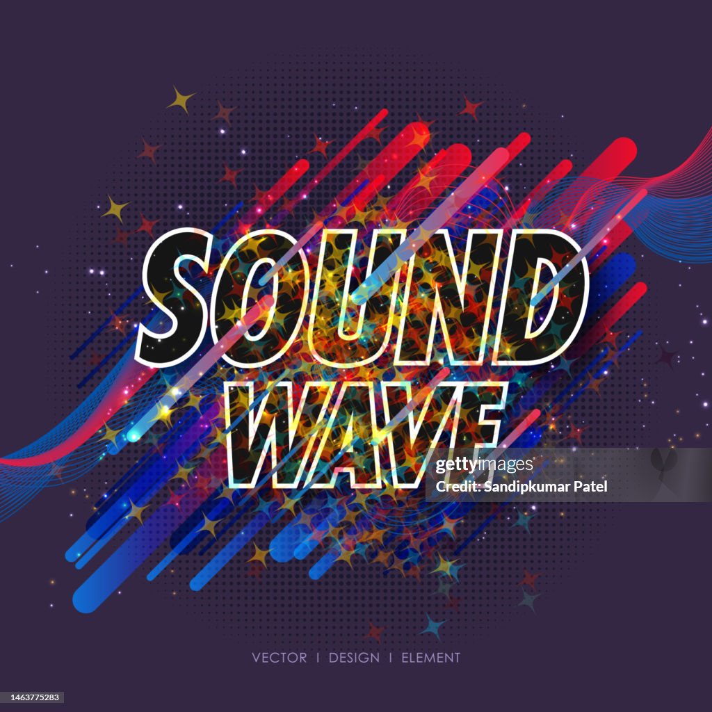 Sound wave design. Music frequency vector design.