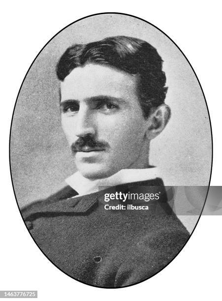 portrait of notable new yorkers: nikola tesla - nikola tesla 幅插畫檔、美工圖案、卡通及圖標