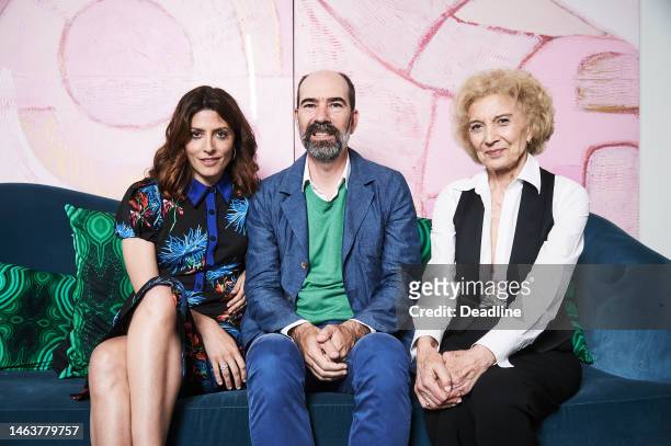 Actress Barbara Lennie, director Jaime Rosales and Marisa Paredes of 'Petra'