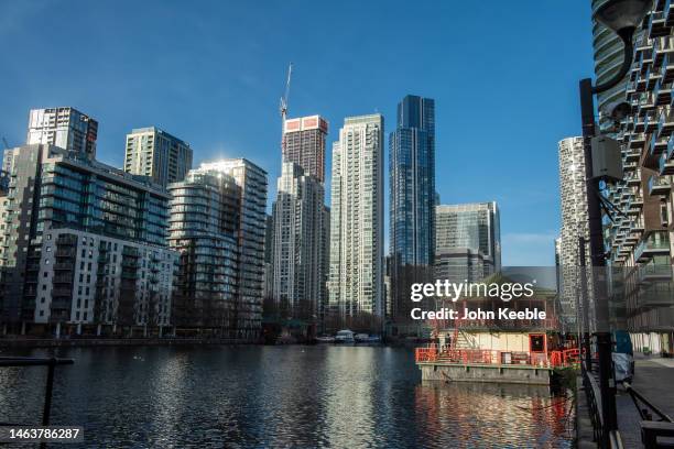 General view of various high-rise luxury apartment buildings including the Harcourt Gardens under construction with Berkely, the Pan Peninsula twin...