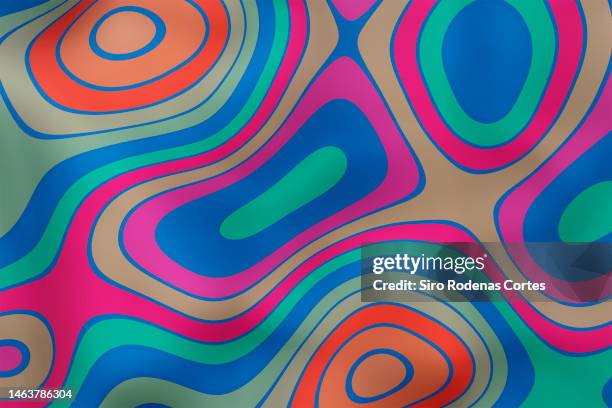 abstract 3d background with vibrant colors and textured reliefs" - arte pop fotografías e imágenes de stock