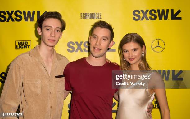 Theodore Pellerin, Director Jason Stone and Stefanie Scott