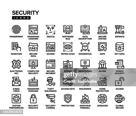Security Line Icon Set Security Line Icon Set