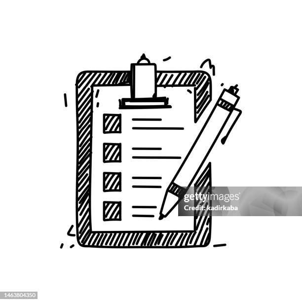 requirements line icon, sketch design, pixel perfect, editable stroke. - surveyor stock illustrations