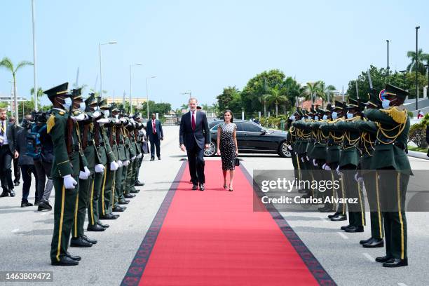 King Felipe VI of Spain and Queen Letizia of Spain attend a memorial to Agostinho Neto, the first President of the Republic of Angola from 1975 to...