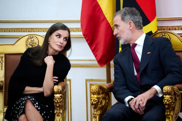 AGO: Reception At Residential Palace - Spanish Royals Visit Angola