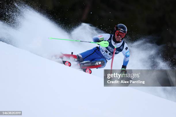 Albert Ortega of Spain competes in Slalom as part of Men's Alpine Combined at the FIS Alpine World Ski Championships on February 07, 2023 in...