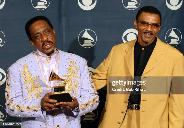 Winner Ike Turner with son Ike Turner Jr. At the 49th annual Grammy Awards, September 11, 2007 at Staples Center in Los Angeles, California.