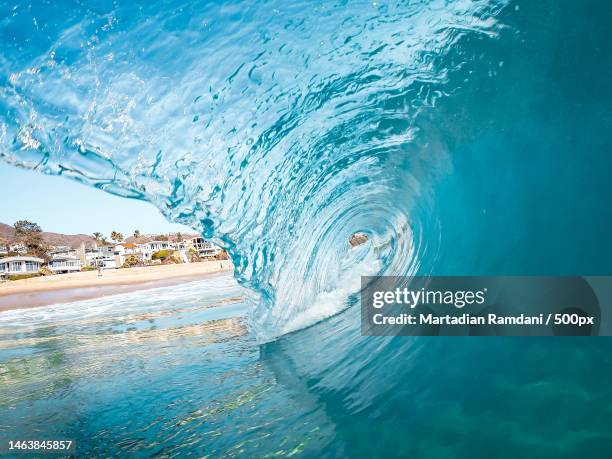 aerial view of sea waves,indonesia - tube wave stock pictures, royalty-free photos & images