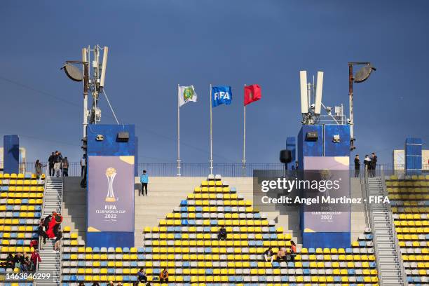 General view inside the stadium prior to the FIFA Club World Cup Morocco 2022 Semi Final match between Flamengo v Al Hilal SFC at Stade Ibn-Batouta...